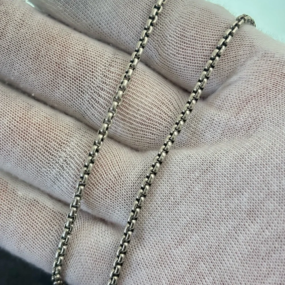 David Yurman 925 & 18k Gold 11mm Albion Pendant Necklace with Black Onyx 16" - Picture 9 of 11